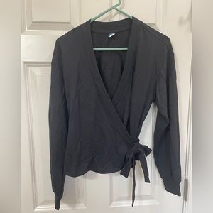 Old Navy Wrap Sweatshirt - Black - XS - New